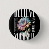 Believe your self Logo design Ronde Button 3,2 Cm (Voorkant)