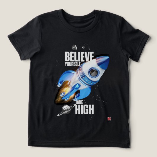 Believe Yourself Take High Tri-Blend Shirt (Design voorkant)