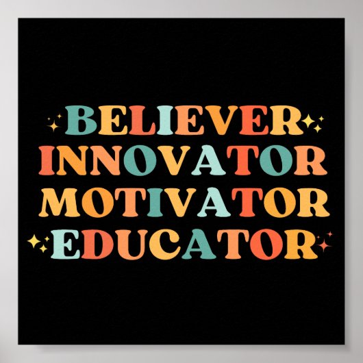  Believer Innovator Motivator Educator Poster (Voorkant)