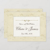 Belige Floral Weddenschap Advieskaart (Voorkant / Achterkant)