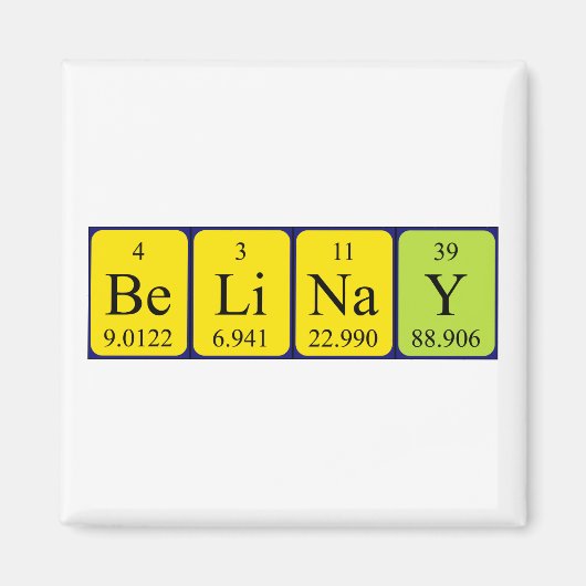 Belinay periodieke table name magnet (Voorkant)
