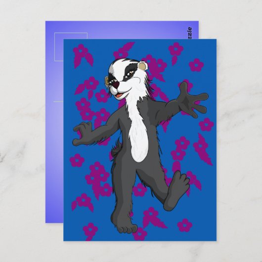 Belinda Badger Briefkaart (Voorkant / Achterkant)