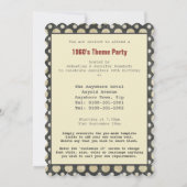 Belinda Beehive Retro Chic Large Invitation Kaart (Achterkant)