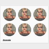 Belinda Beehive Retro Chic Personalized Stickers (Vel)