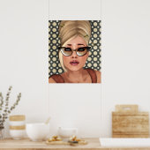 Belinda Beehive Retro Chic Poster (Keuken)