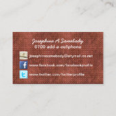 Belinda Beehive Retro Chic Social Profile Kaarten Visitekaartje (Achterkant)