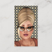 Belinda Beehive Retro Chic Social Profile Kaarten Visitekaartje (Voorkant)