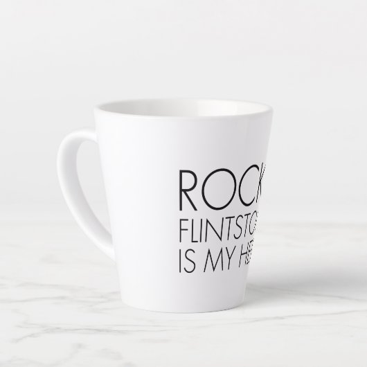 Belinda Blinked Rocky Flintstone Latte Mok (Linkerhoek)