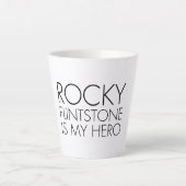 Belinda Blinked Rocky Flintstone Latte Mok (Voorkant)