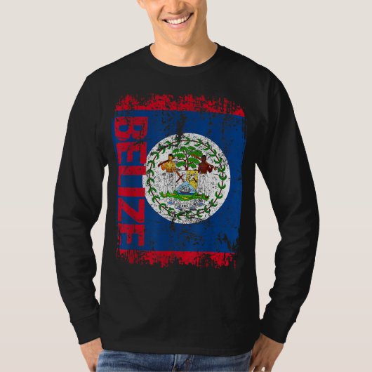 BELIS Vlag Verstoorde BELIZE T-shirt (Voorkant)