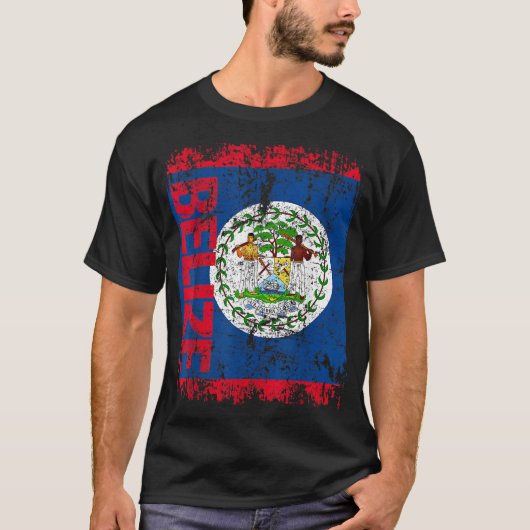 BELIS Vlag Verstoorde BELIZE T-shirt (Voorkant)