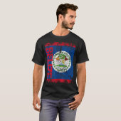 BELIS Vlag Verstoorde BELIZE T-shirt (Voorkant volledig)