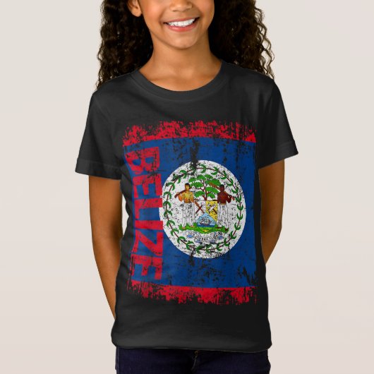 BELIS Vlag Verstoorde BELIZE T-shirt (Voorkant)