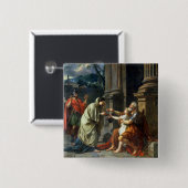 Belisarius Begging voor Alms, 1781 Vierkante Button 5,1 Cm (Voorkant /achterkant)