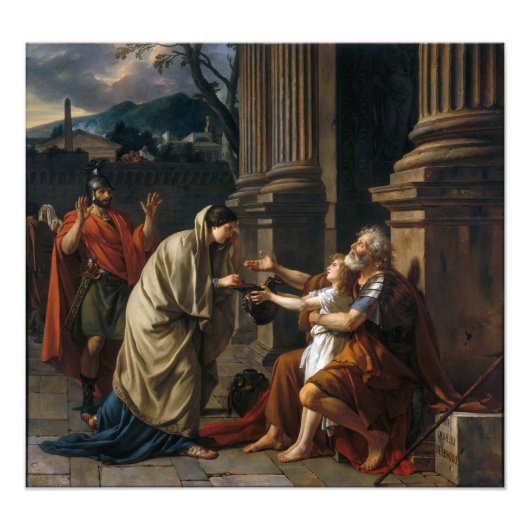 Belisarius door Jacques Louis David Foto Afdruk (Voorkant)