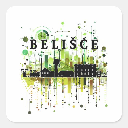 Belišće Kroatië Vierkante Sticker (Voorkant)