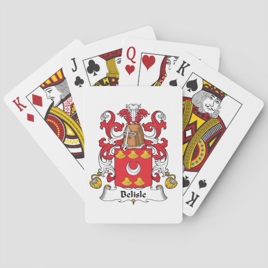 Belisle Family Crest Pokerkaarten (Achterkant)