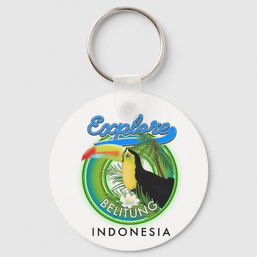 Belitung Indonesië reislogo Sleutelhanger (Voorkant)