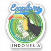 Belitung Indonesië reislogo Sticker (Voorkant)