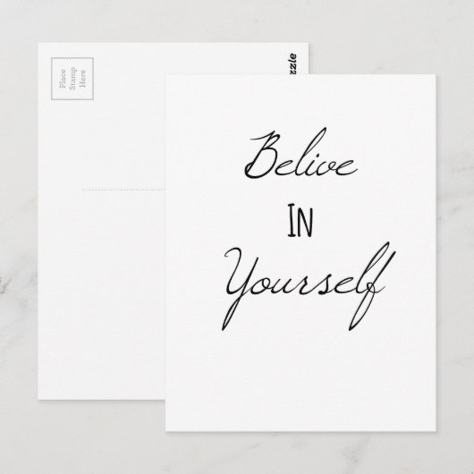 Belive in jezelf briefkaart (Voorkant / Achterkant)