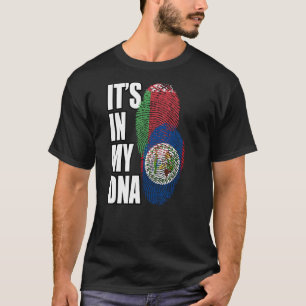 Belizaanse en Wit-Russische Mix DNA Vlag Erfgoed T-shirt