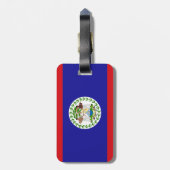Belizaanse vlag bagagelabel (Achterkant verticaal)