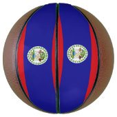 Belizaanse vlag basketbal (Verticaal)