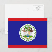Belizaanse vlag briefkaart (Voorkant / Achterkant)