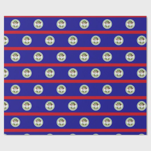 Belizaanse Vlag Cadeaupapier (Vlak)