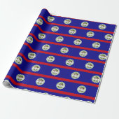 Belizaanse Vlag Cadeaupapier (Uitgerold)
