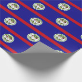 Belizaanse Vlag Cadeaupapier (Hoek)