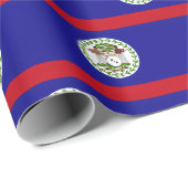Belizaanse Vlag Cadeaupapier (Rol Hoek)