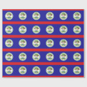 Belizaanse vlag cadeaupapier (Vlak)