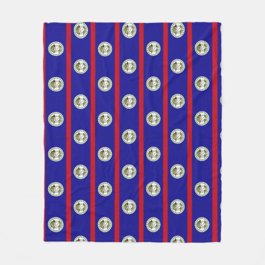 Belizaanse Vlag Fleece Deken (Voorkant)