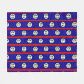 Belizaanse Vlag Fleece Deken (Voorkant (Horizontaal))