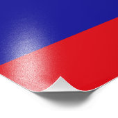 Belizaanse vlag foto afdruk (Hoek)
