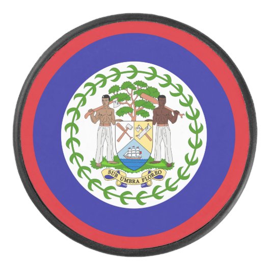 Belizaanse vlag hockey puck (Voorkant)