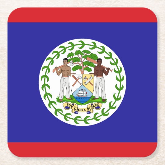 Belizaanse vlag kartonnen onderzetters (Voorkant)