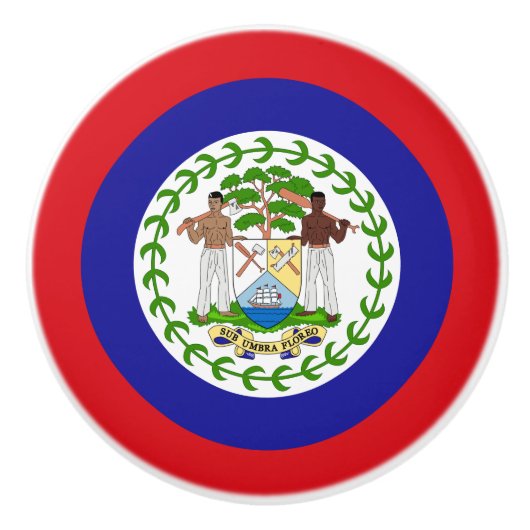 Belizaanse vlag keramische knop (Voorkant)
