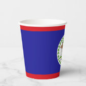 Belizaanse vlag papieren bekers (Voorkant)