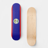 Belizaanse vlag persoonlijk skateboard (Voorkant)