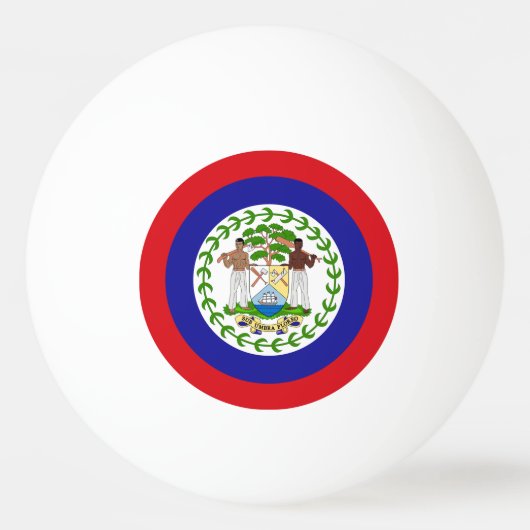 Belizaanse vlag pingpongbal (Achterkant)