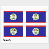 Belizaanse vlag rechthoekige sticker (Vel)