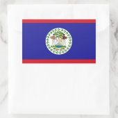 Belizaanse vlag rechthoekige sticker (Tas)