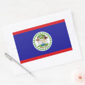 Belizaanse vlag rechthoekige sticker (Envelop)