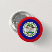 Belizaanse vlag ronde button 3,2 cm (Voorkant /achterkant)