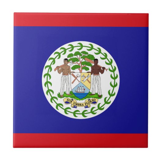 Belizaanse vlag tegeltje (Voorkant)