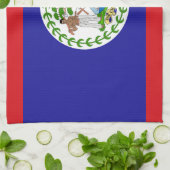 Belizaanse vlag theedoek (Gevouwen)