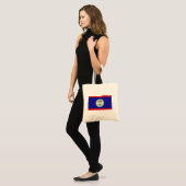 Belizaanse vlag tote bag (Voorkant (model))