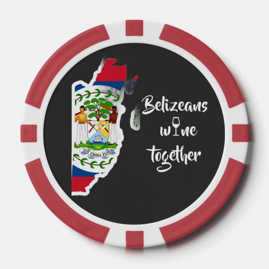 Belizaanse Wijn Samen Poker Chips (Voorkant)